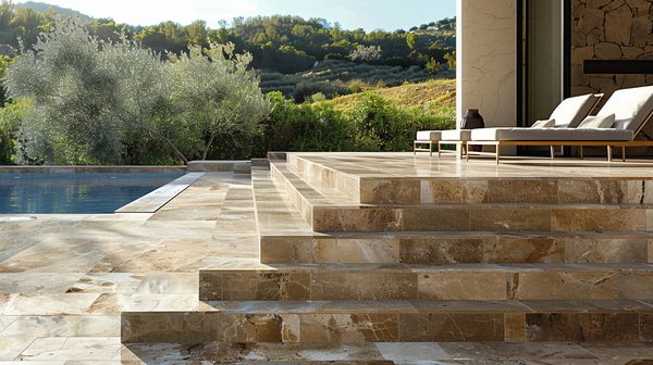 Coût et conseils pour la pose de travertin extérieur